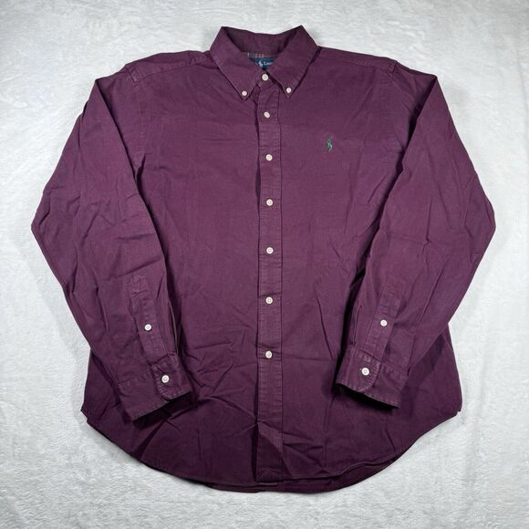 Ralph Lauren Other - Ralph Lauren Classic Fit Button Up Men's Large Maroon Preppy School Christmas